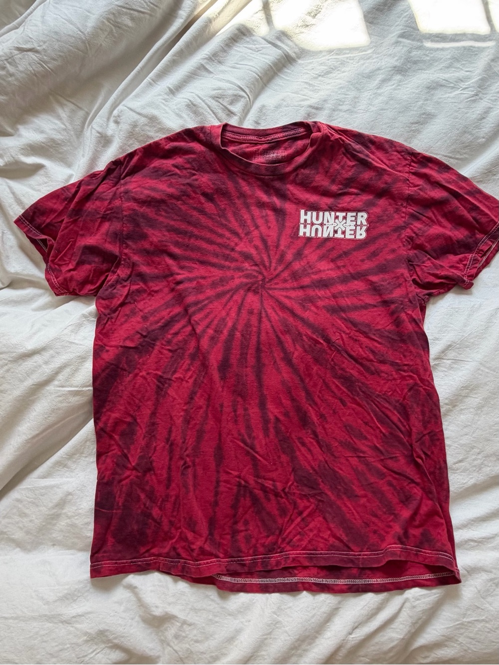 Hunter x Hunter Red Tie-Dye Spiral Short Sleeve Tee - Men